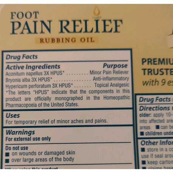 NEW Frankincense & Myrrh Foot Pain Relief Rubbing Oil 2 fl oz Liq - Picture 7 of 8